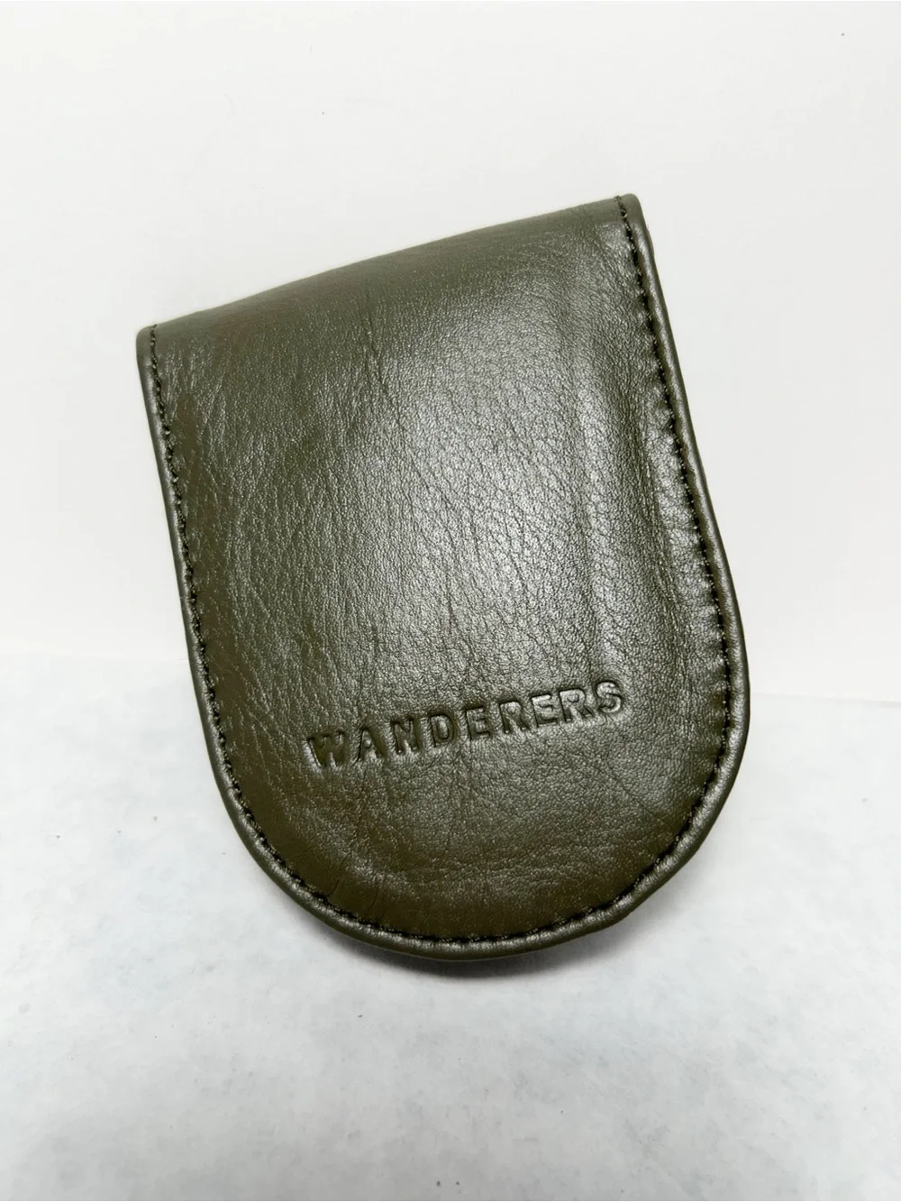 Wanderers Ibiza Olive Green Leather Key & Card Holder Wallet $99 Retail EUC